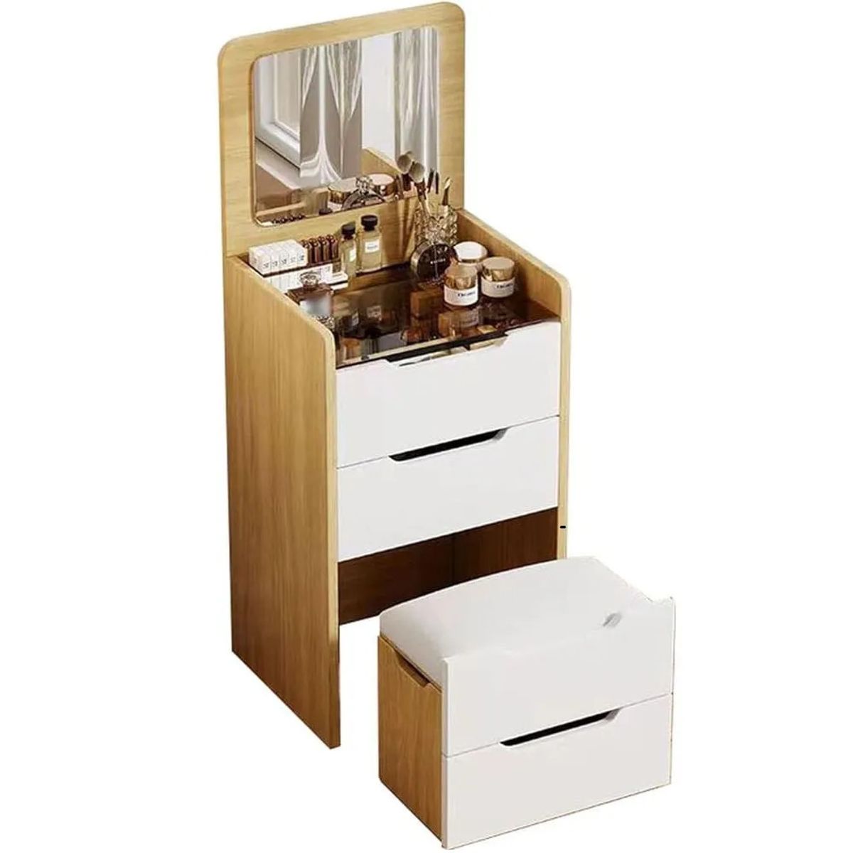 TU MESITA - Tocador Moderno con banco 3 en 1 Ursula TU MESITA