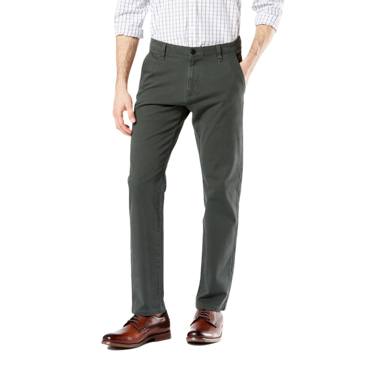 DOCKERS - Pantalón Hombre Ultimate Chino 360 Slim Fit Gris Dockers