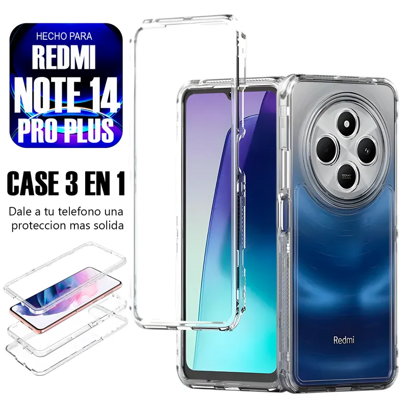 ASIA IMPORT - Case Triple es 3 en 1 Para Redmi Note 14 Pro Plus