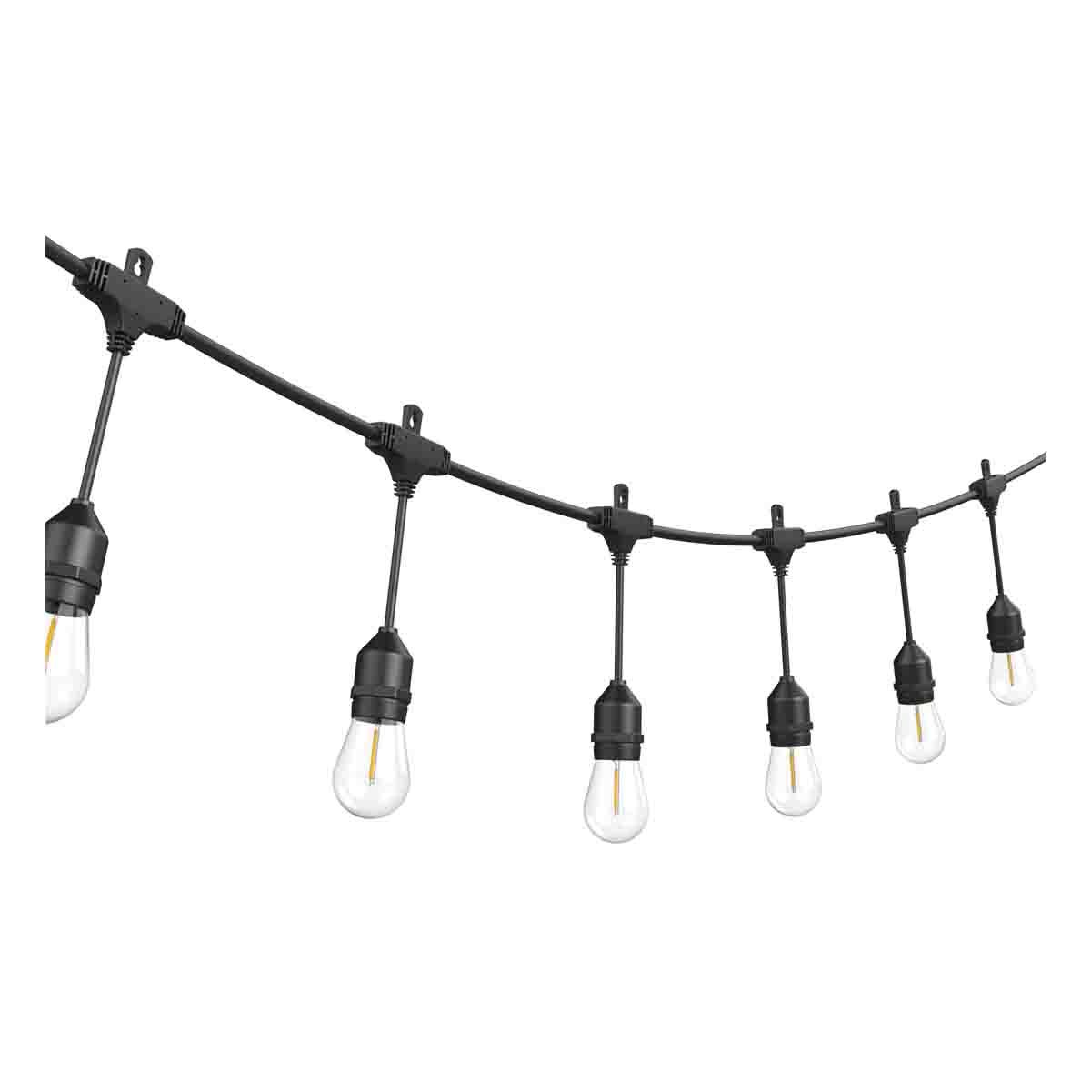 GENERICO - Pack2 Guirnalda para 10 Bombillas de 5 Metros en Color Negro