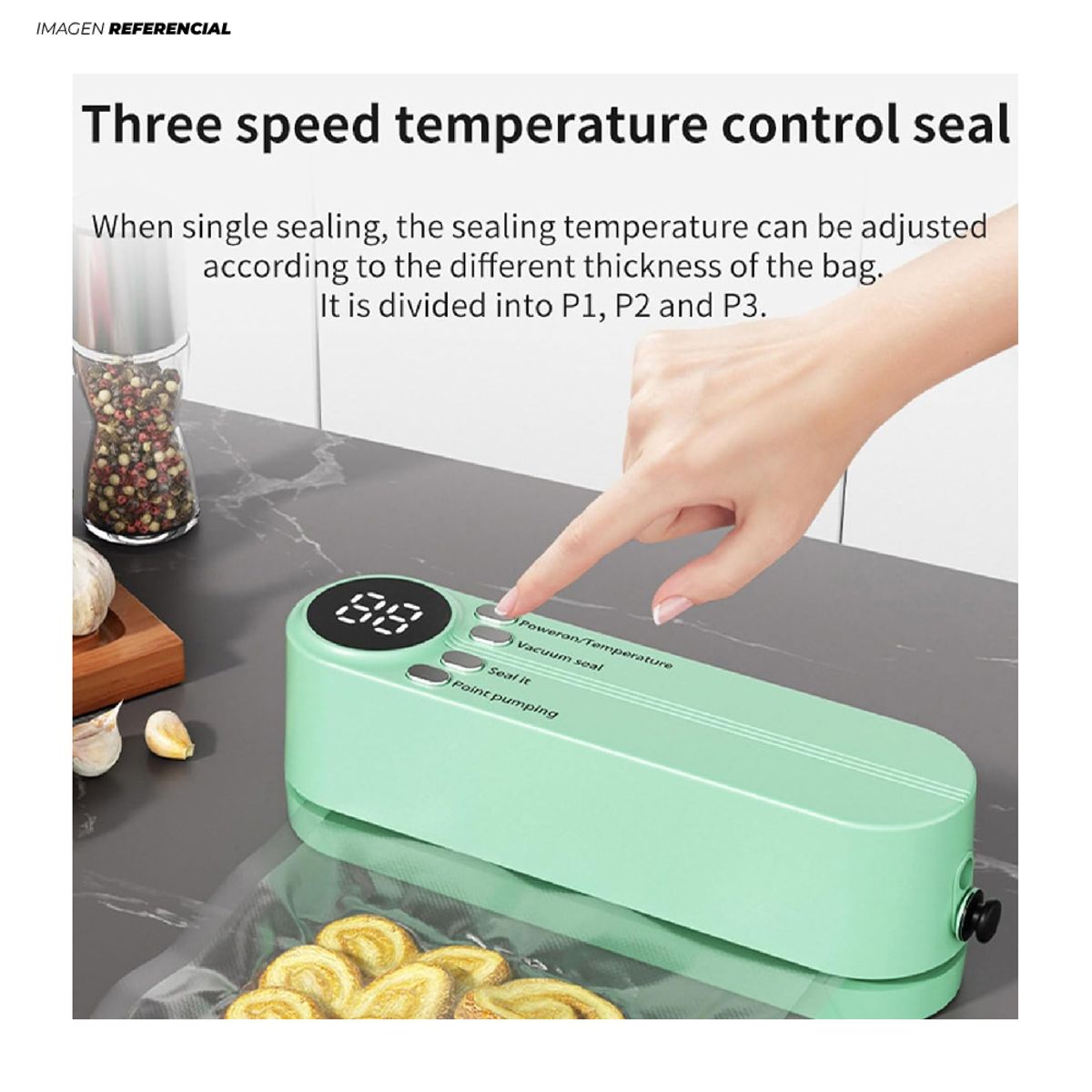 GENERICO - Sellador al Vacío Compacta y Portátil para Alimentos
