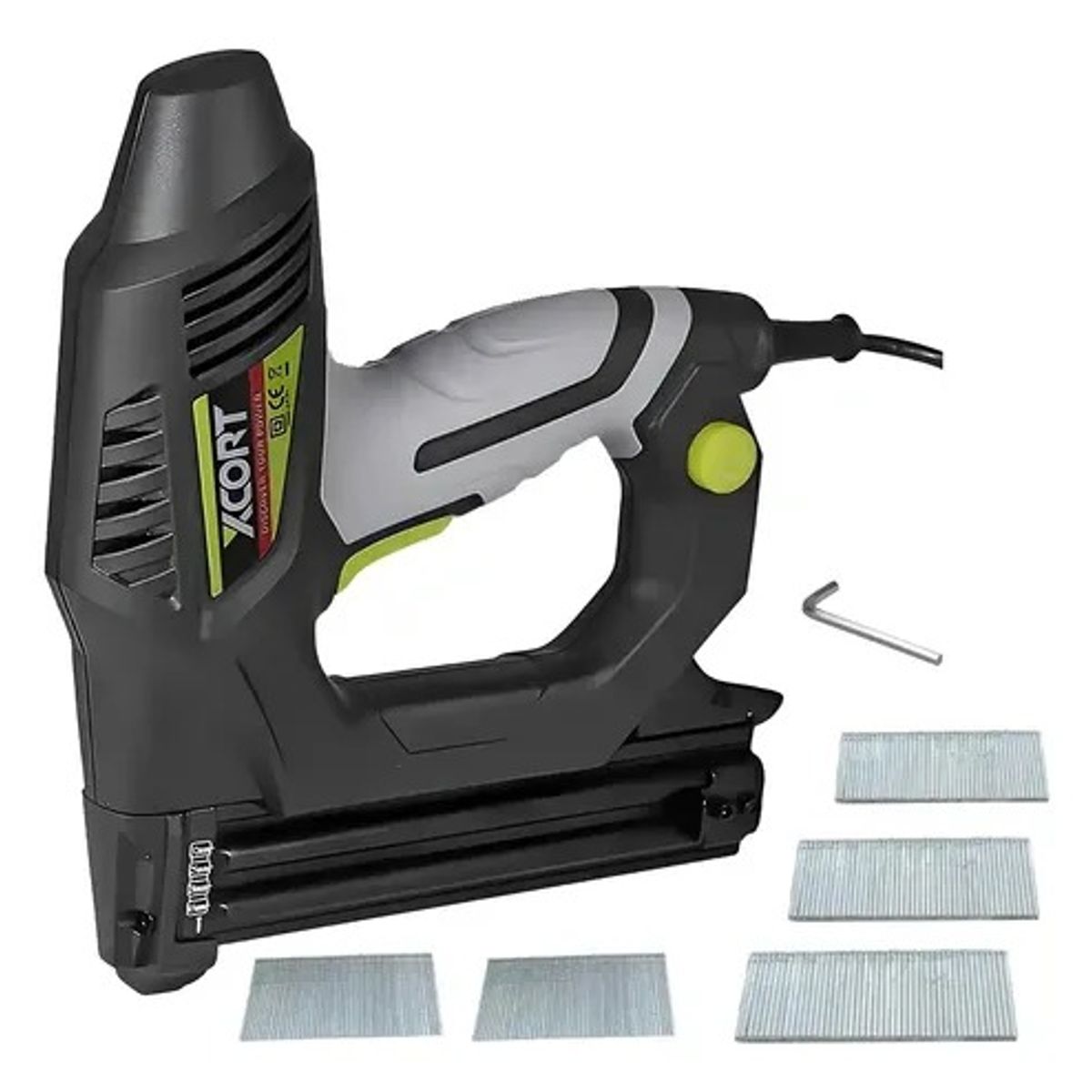 XCORT - Clavadora Grapadora 2 En 1 Eléctrica 18Ga