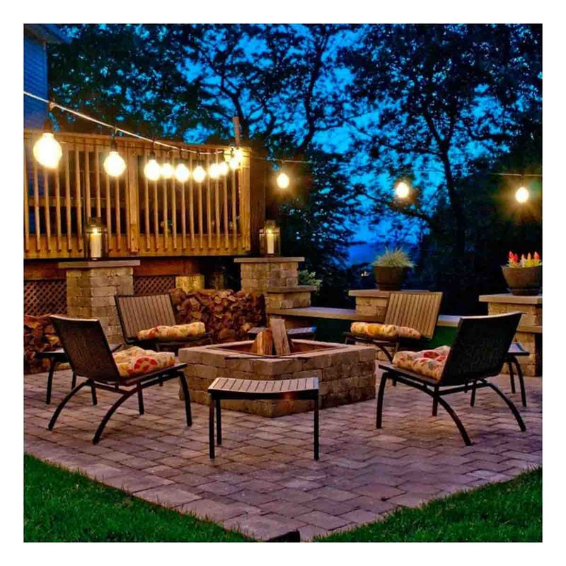 GENERICO - Pack6 Cadena Luminosa de 10 Metros en Negr Y+Papel de Regalo