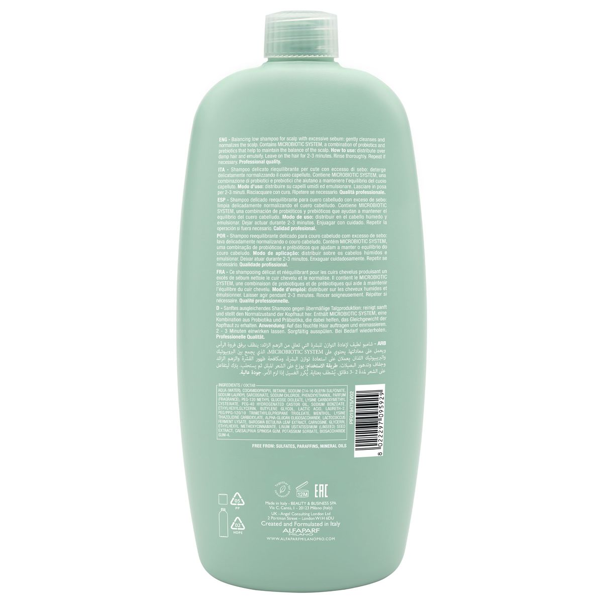 ALFAPARF MILANO - ALFAPARF SEMI DI LINO Scalp Balancing Low Shampoo 1L