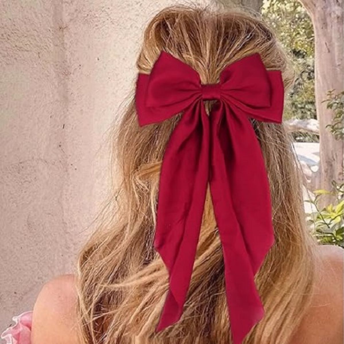 GENERICO - Lazo Coquette GUINDA - Moñitos Lindsey