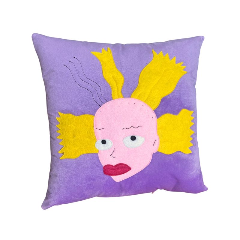 GENERICO - Cojín dibujo Cynthia fondo morado claro