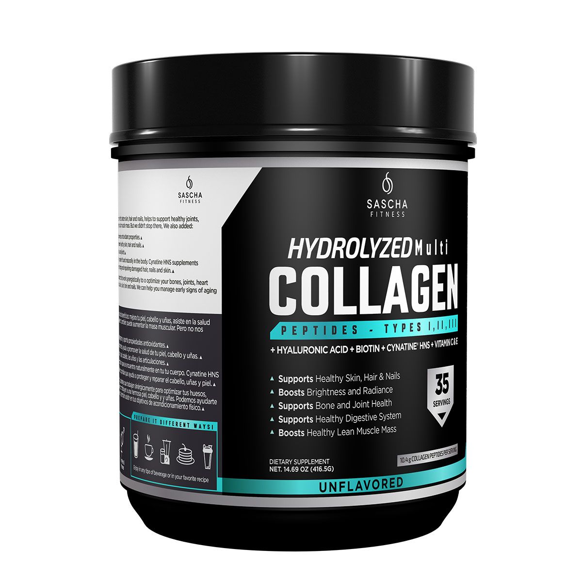 SASCHA FITNESS - Colageno Hidrolizado Sin Sabor