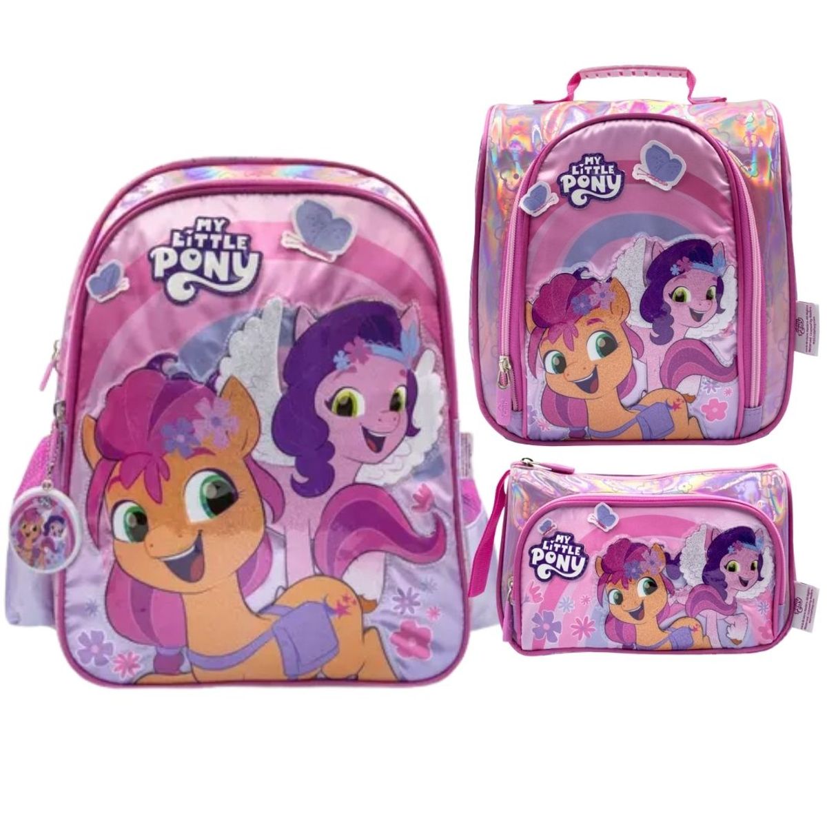 MY LITTLE PONY - Mochila Oficio + Lonchera + Cartuchera My Little Pony Lila