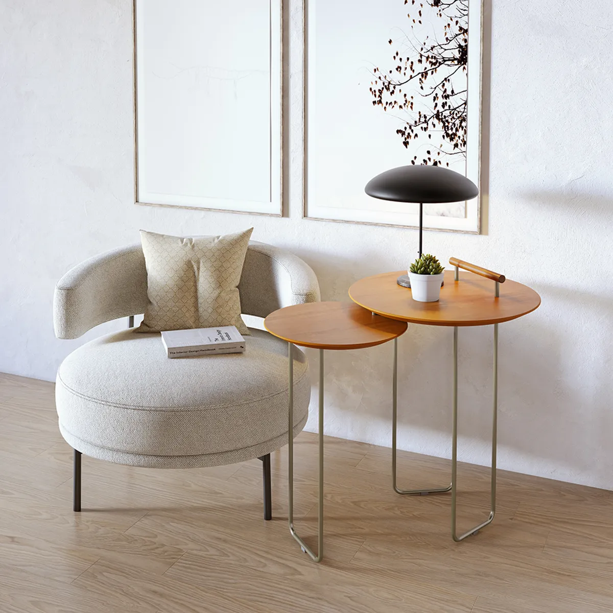 PAZART MUEBLES - SET MESAS AUXILIARES CLASSIC NATURE