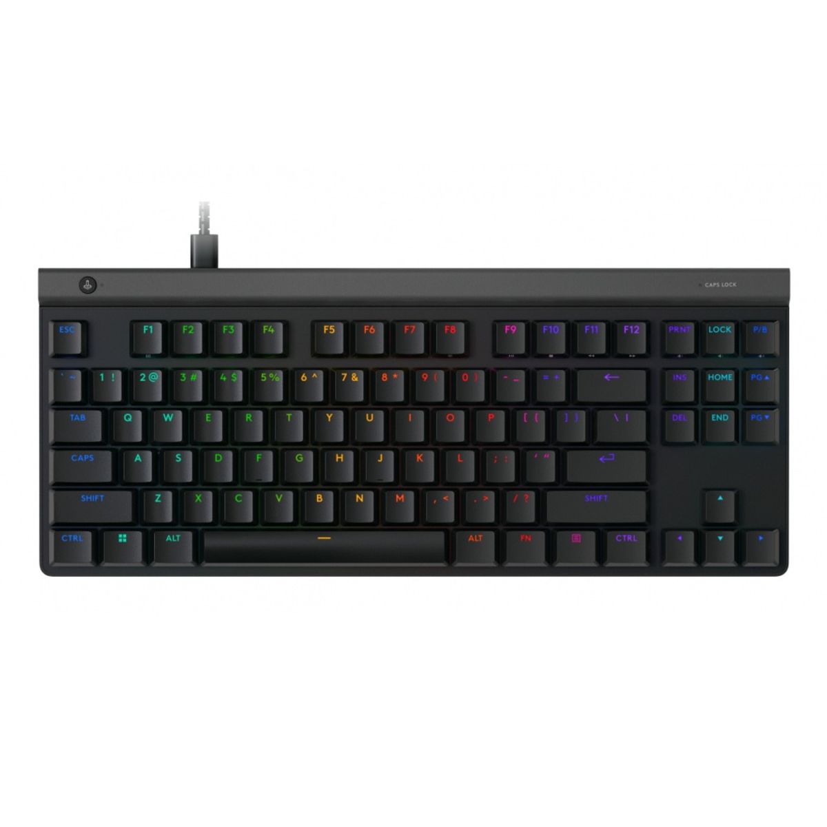 LOGITECH - Teclado Gamer Logitech G515 TKL Ingles Mecanico RGB Negro Alambrico