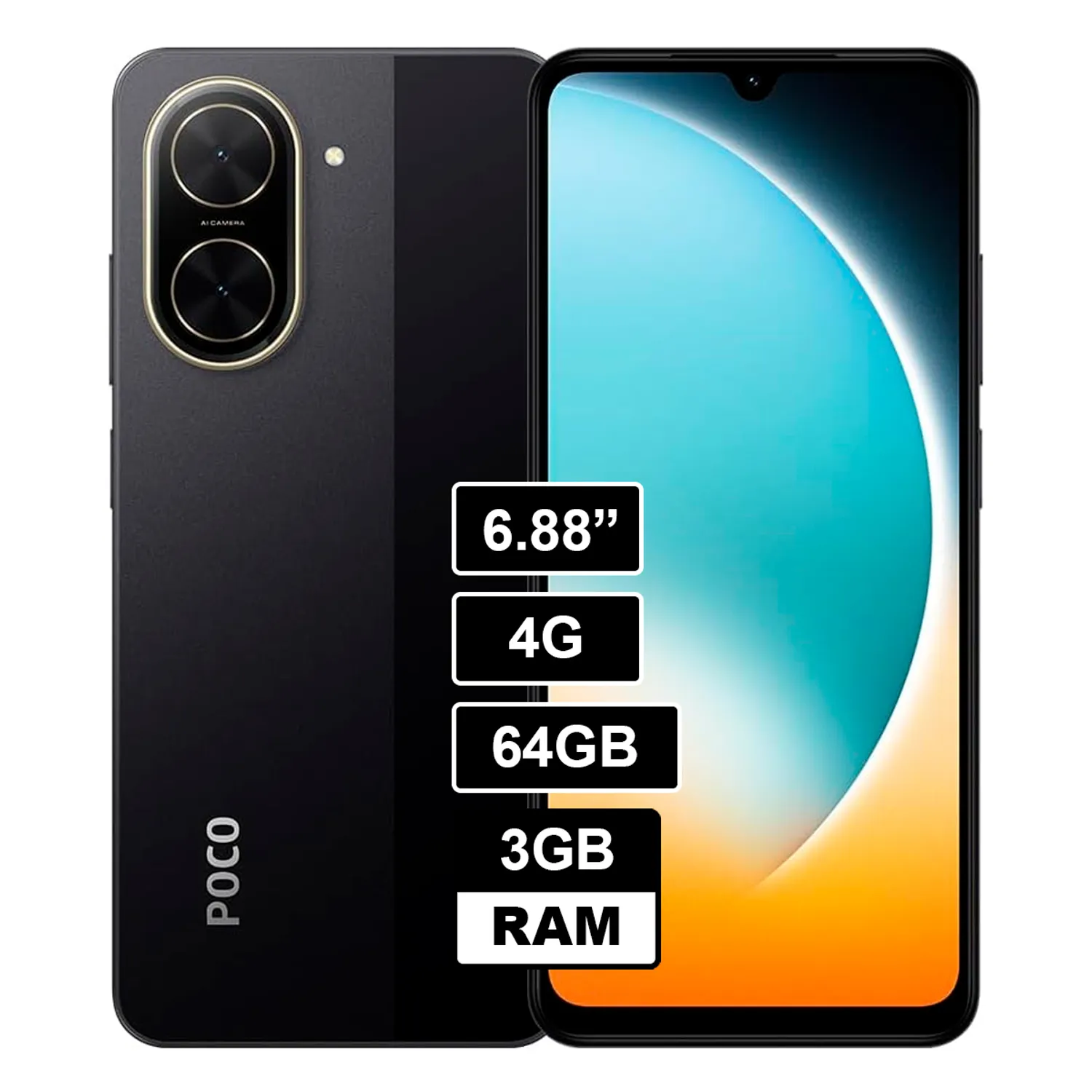 新品　POCO C71 ブラック 3GB RAM 64GB ROM POCO C71 ( Black, 64 GB 4 GB RAM) Unisoc Processor 32MP