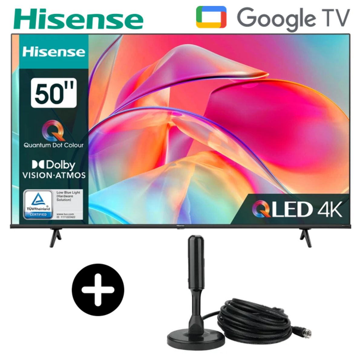 HISENSE - Televisor HISENSE QLED 50 UHD 4K Smart TV 50Q6N + Antena digital