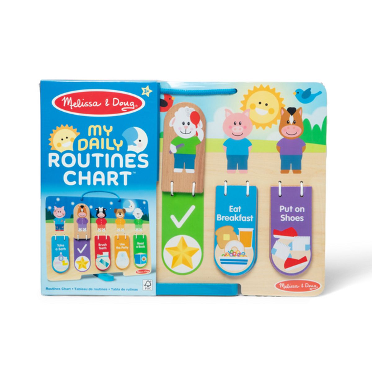 MELISSA & DOUG - Tablero de responsabilidades y rutinas de madera