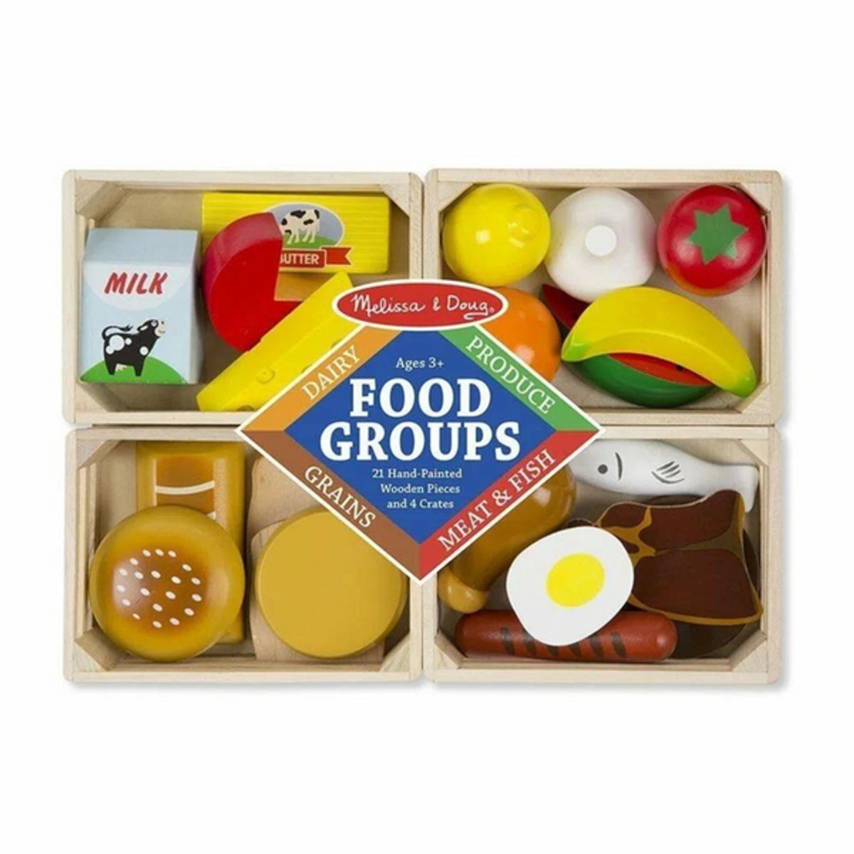 MELISSA & DOUG - Grupo de comida de madera