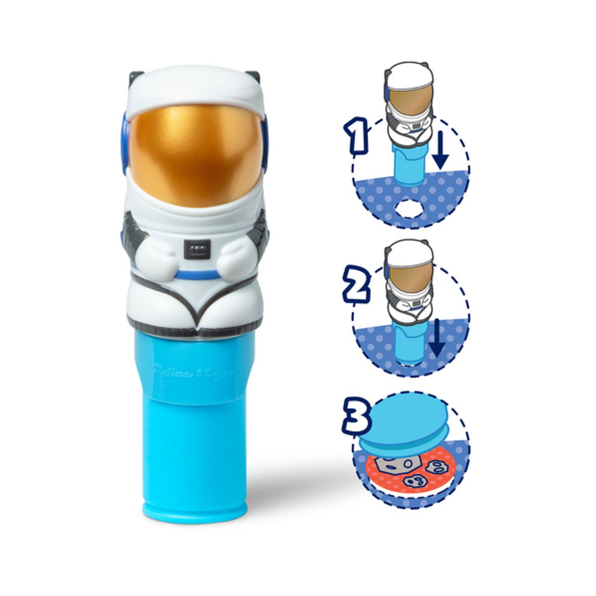 MELISSA & DOUG - Sticker Wow estampador de 300 stickers modelo astronauta