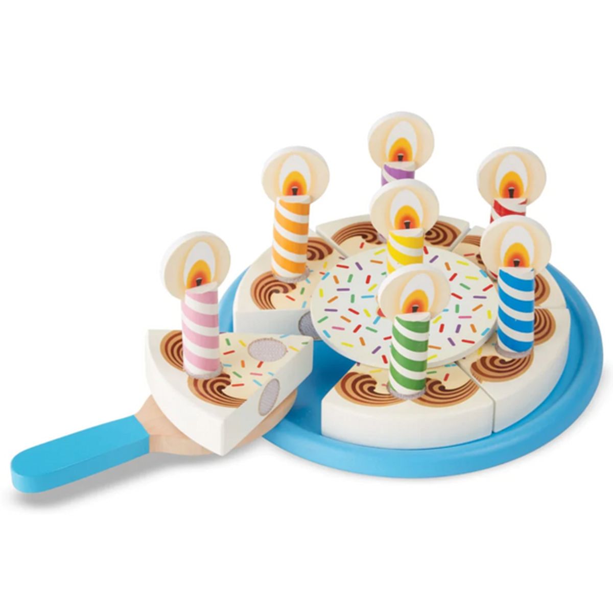 MELISSA & DOUG - Torta cumpleaños de madera azul