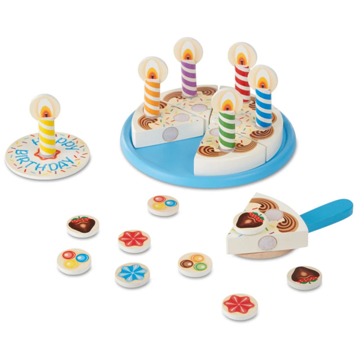 MELISSA & DOUG - Torta cumpleaños de madera azul