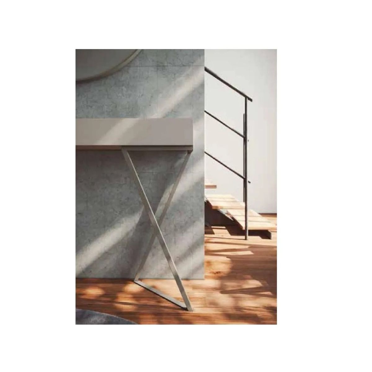 TU MESITA - Consola Moderna Everest 2 cajones color Gris claro TU MESITA