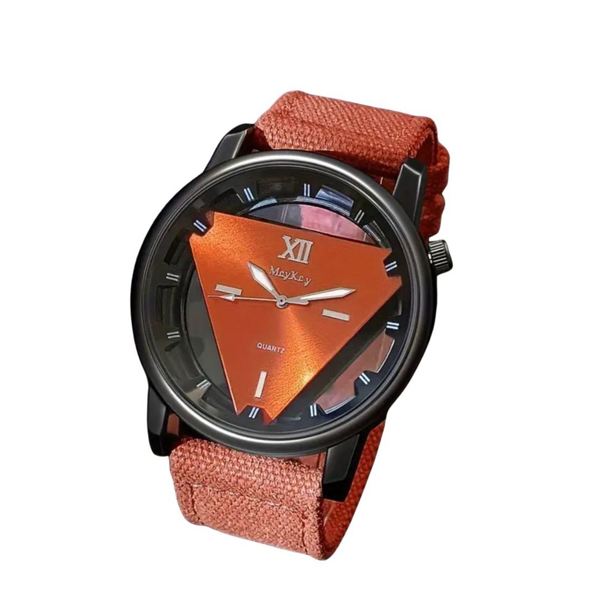 GENERICO - Reloj de Cuarzo Elegante Unisex Números Romanos Naranja
