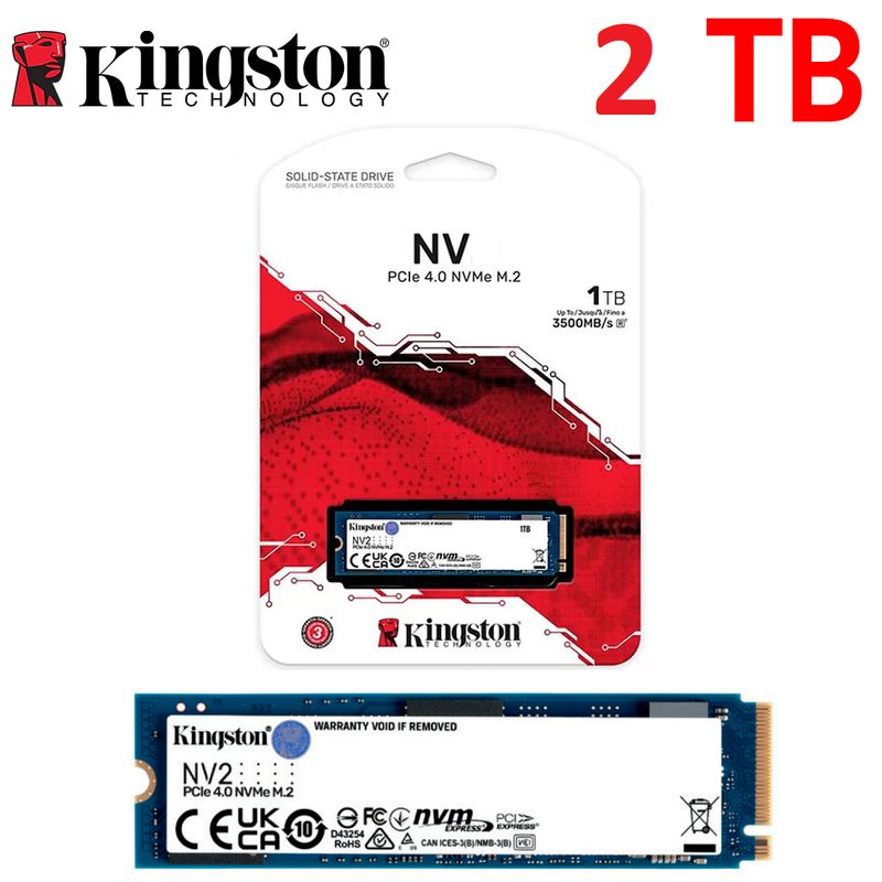 KINGSTON - Disco Solido KINGSTON 2TB formato M.2 SSD 2280 , Modelo NV3 2 TB