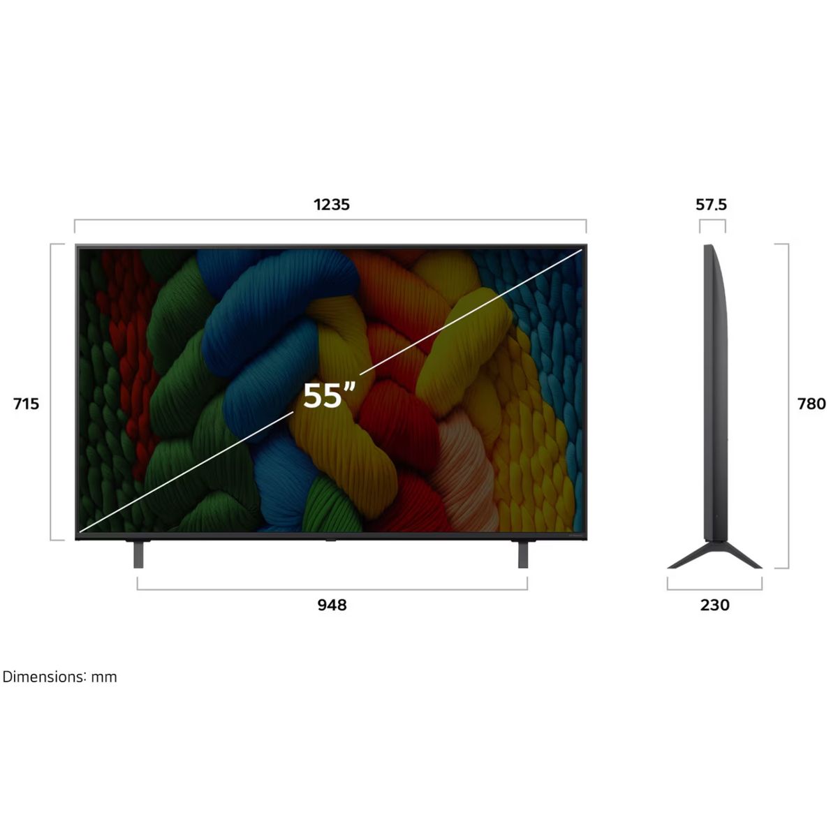 LG - TELEVISOR LG NANOCELL SMART TV 4K THINQ AI 55NANO80ASA 2025