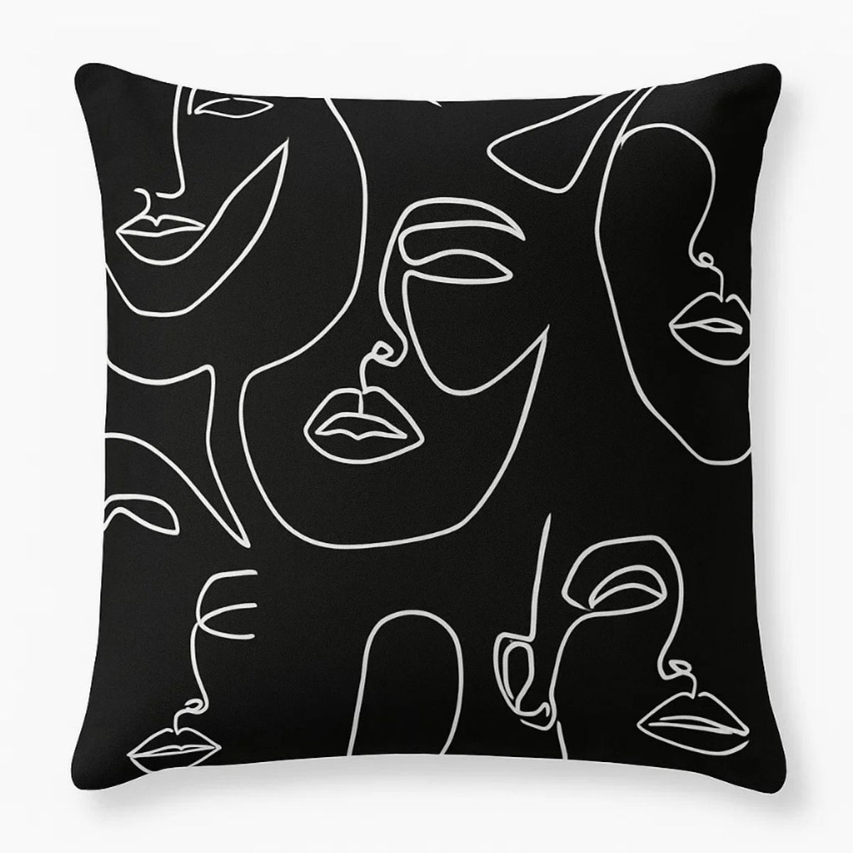 GENERICO - Cojin Minimalista Home Ojos Blancos Sublimado 40 X 40 Cm