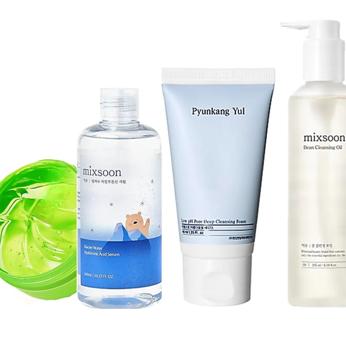 MIXSOON - PACK HIDRATACIÓN PROFUNDA Y LIMPIEZA  PYUNKANG YUL + MIXSOON + HYALURONIC SERUM