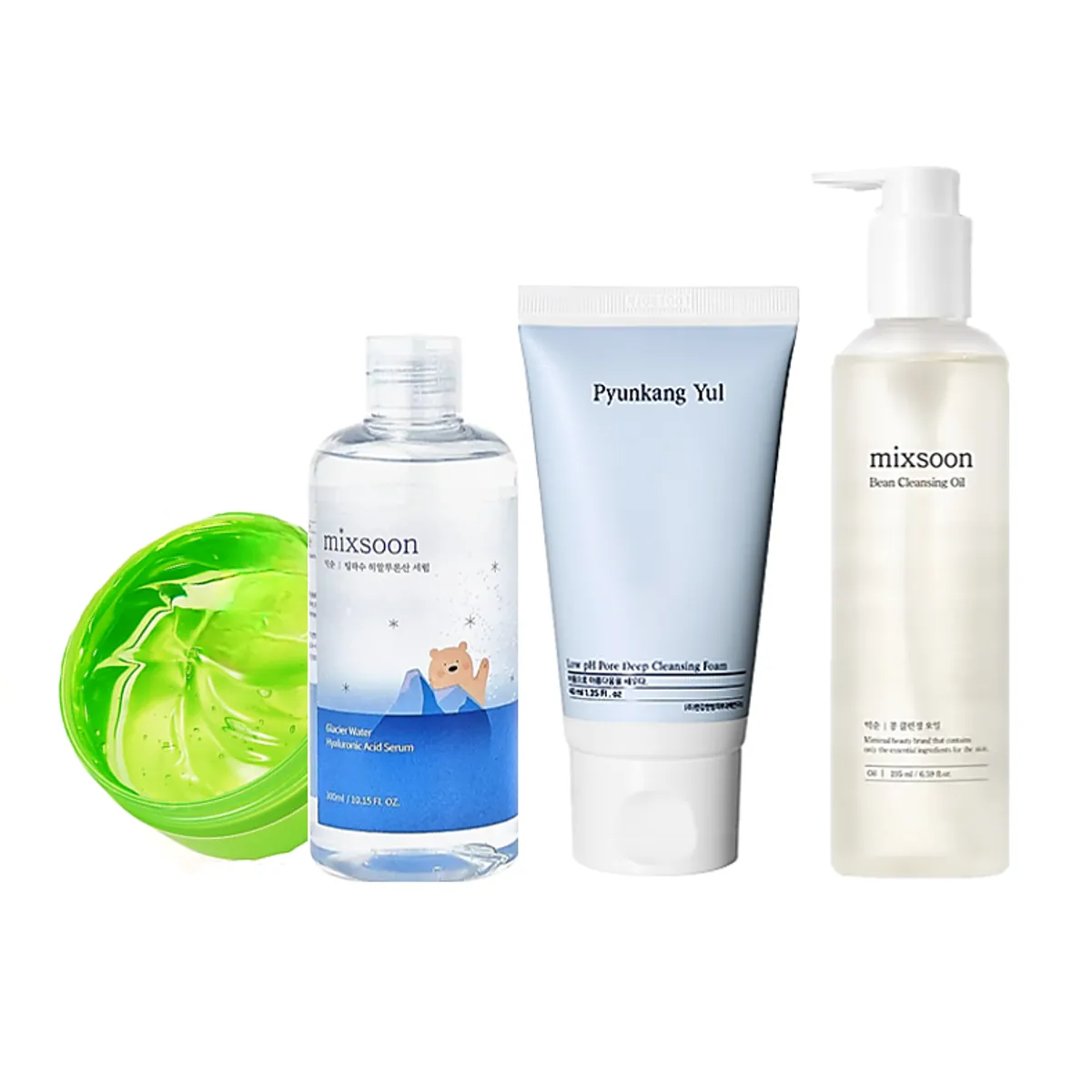 MIXSOON - PACK HIDRATACIÓN PROFUNDA Y LIMPIEZA  PYUNKANG YUL + MIXSOON + HYALURONIC SERUM