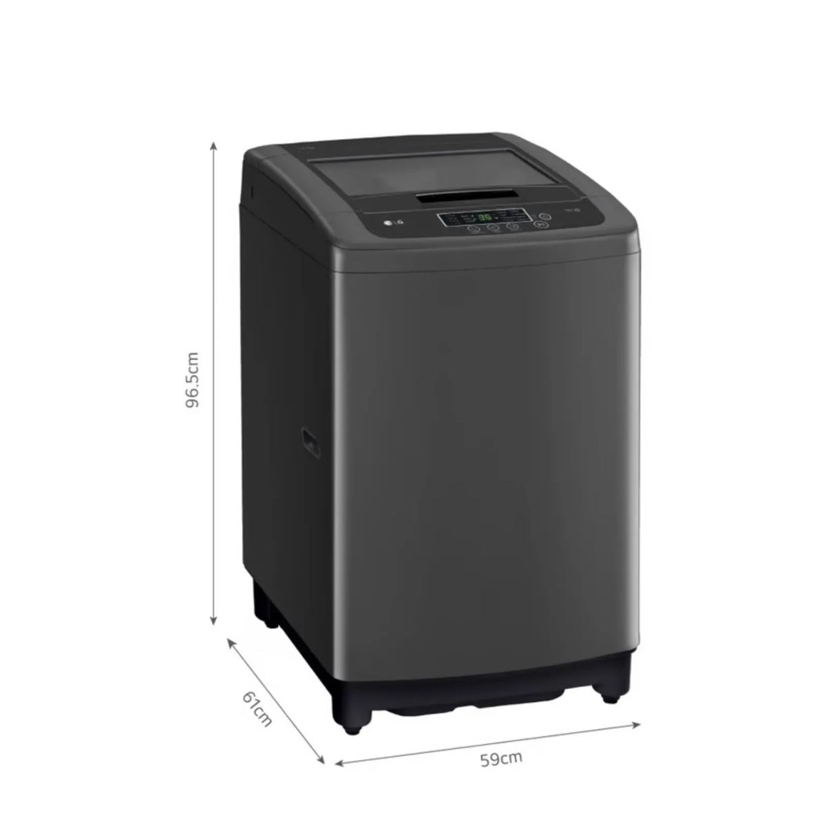 LG - Lavadora LG Carga Superior Smart Inverter WT13BPBK 13 KG - Negro Claro
