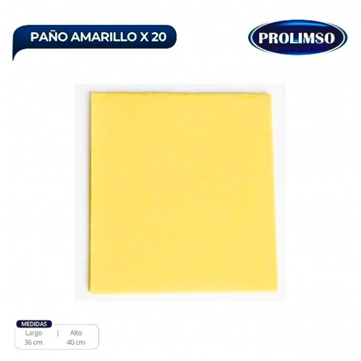 GENERICO - Paño Multiuso Reina Amarillo X 20 Piezas - Prolimso