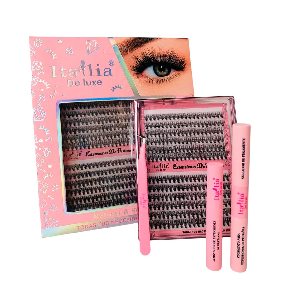 GENERICO - Kit Completo Extensiones De Pestañas Pro Mirada Natural