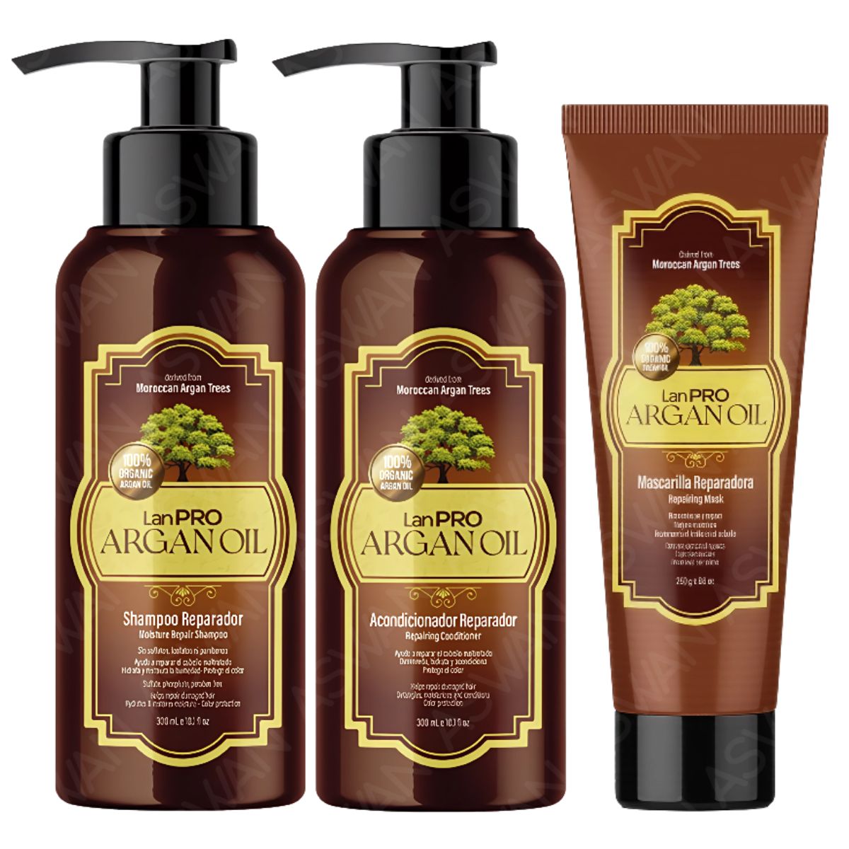 GENERICO - Pack Argan Oil Shampoo + Acondicionador + Mascarilla - LanPRO