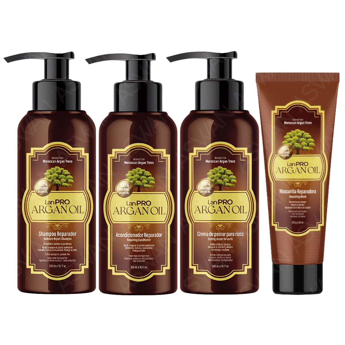 GENERICO - Pack Argan Oil Shampoo + Acond + Mascarilla + Crema Peinar - LanPRO