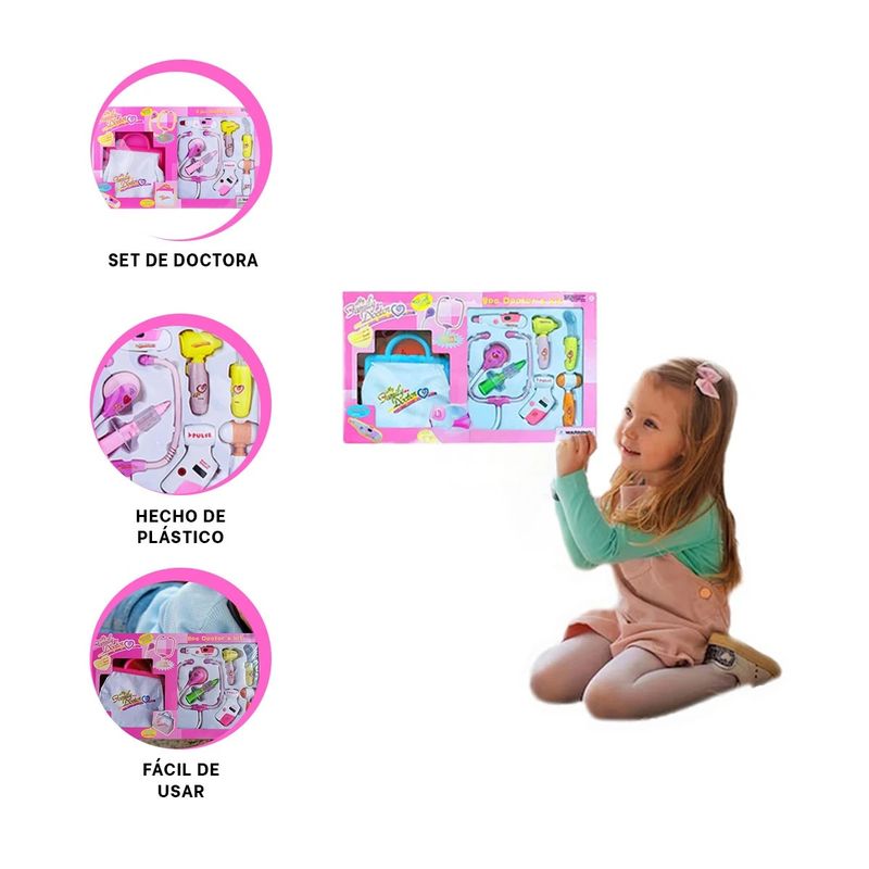 GENERICO - Pack2 Set Completo con Maleta de Medico Az Y+Regalo Agendita