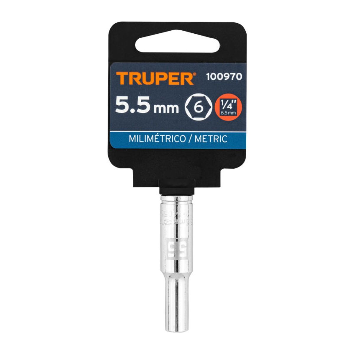 TRUPER - Dado tubular hexagonal encastre 14 de 55 mm Truper - 100970