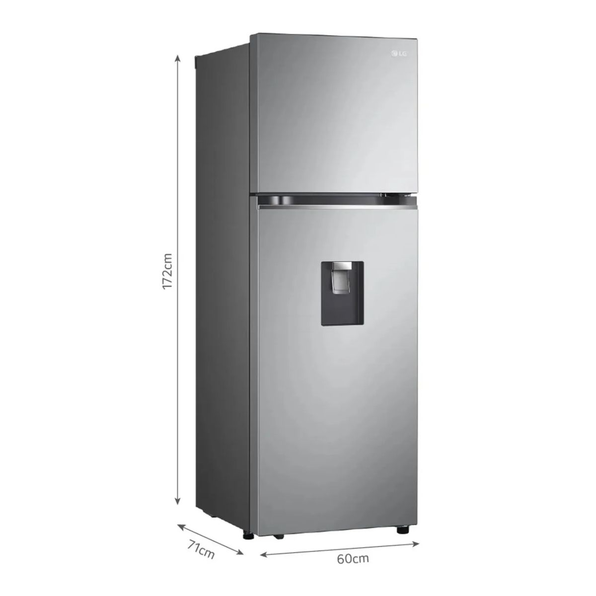 LG - Refrigeradora LG GT33WPP 334L Top Mount No Frost Plateada