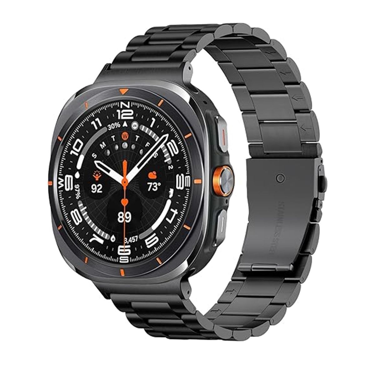 GENERICO - Correa Eslabon para Samsung Galaxy Watch 7 Ultra  - Negro