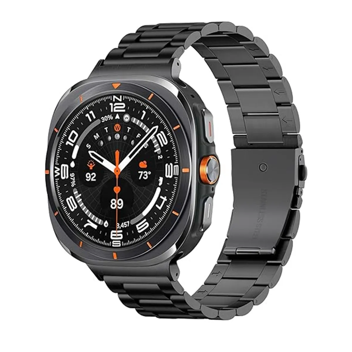 GENERICO - Correa Eslabon para Samsung Galaxy Watch 7 Ultra  - Negro