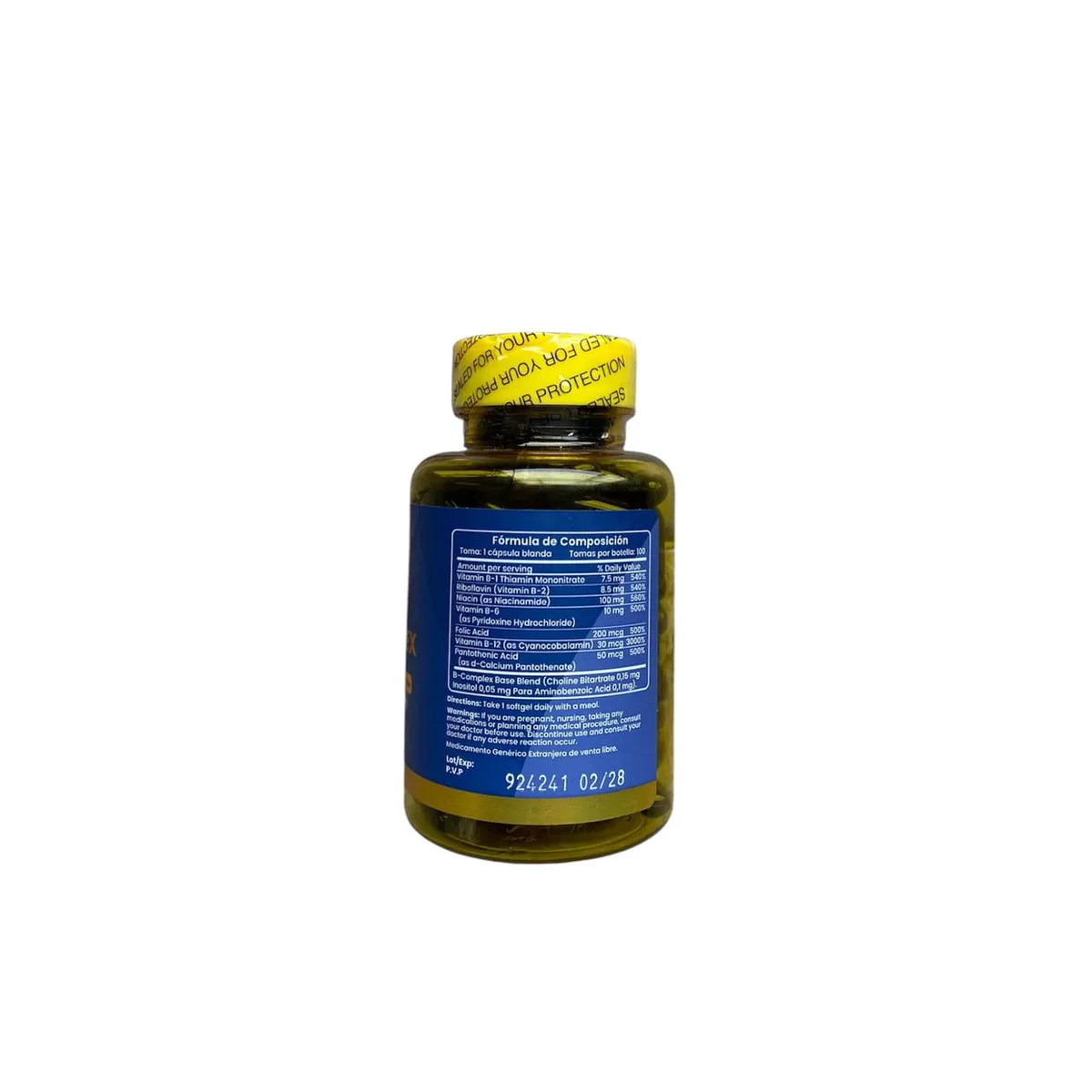 GENERICO - B Complex de Sun Vitamins 100 capsulas