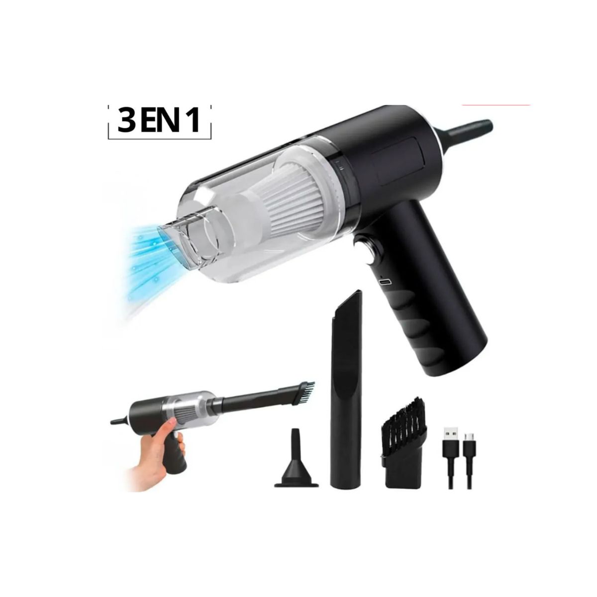 OEM - Mini Aspiradora Portátil 3 en 1