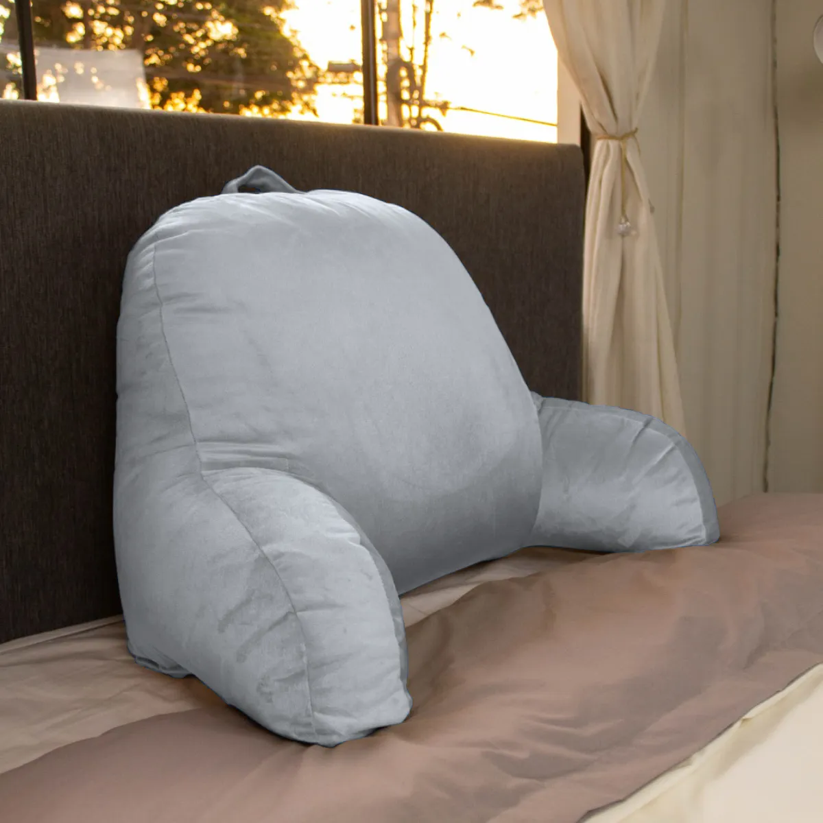 AMADEUS HOME - Cojín Anatomico Extra Grande Gris con Relleno Hipoalergénico