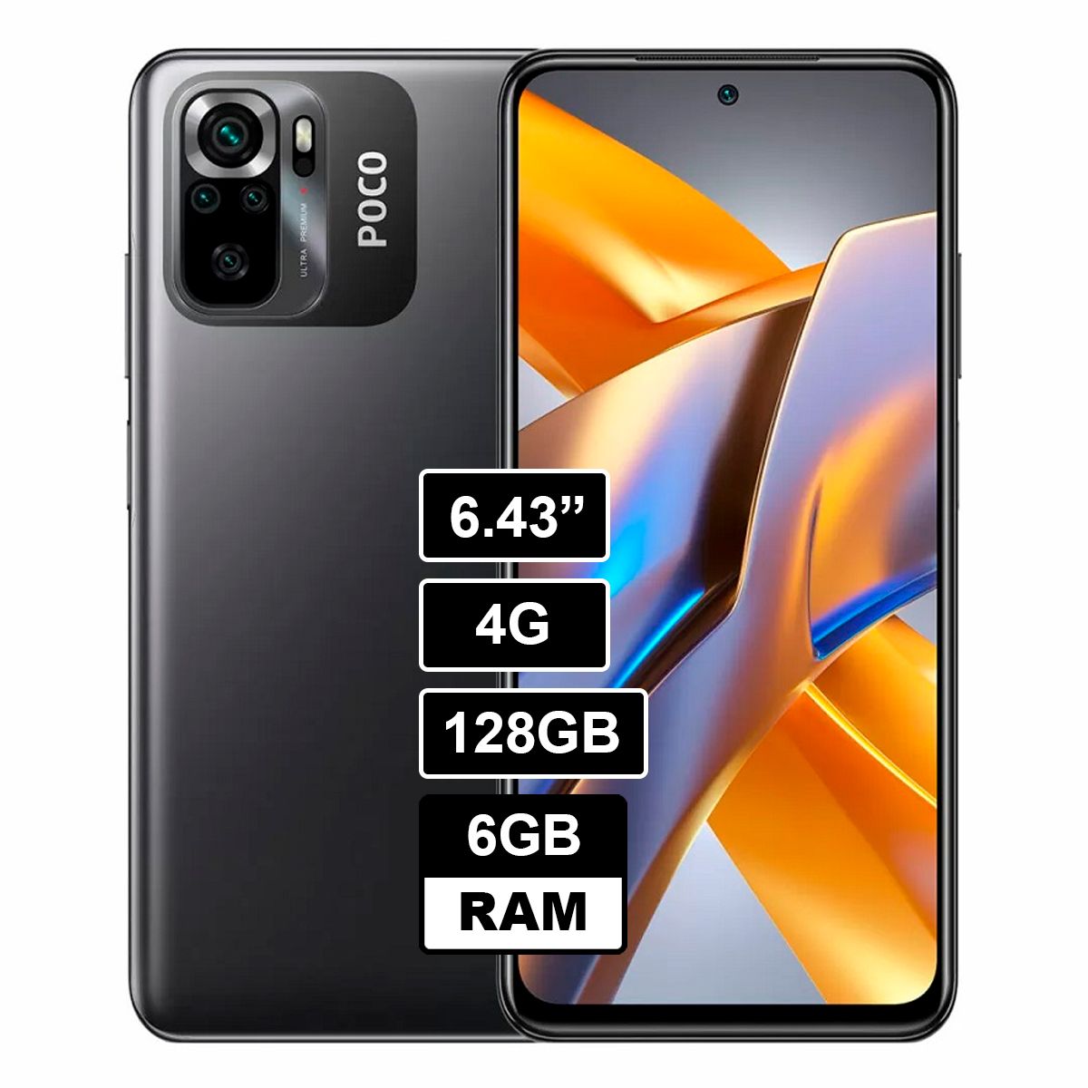 XIAOMI - Celular Xiaomi Poco M5s 128 GB 4 GB RAM Negro