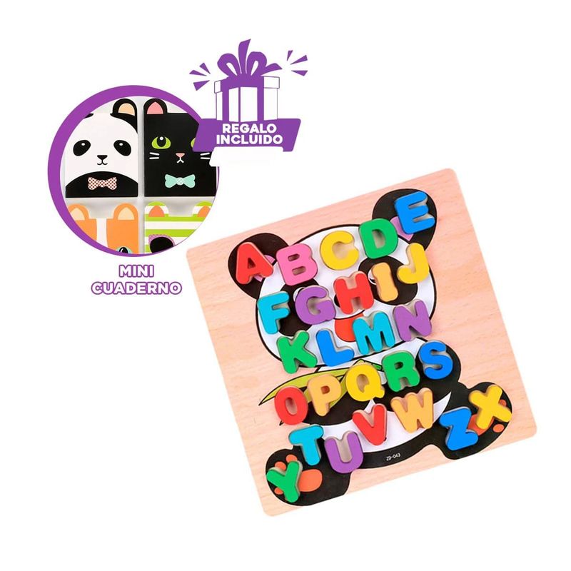 GENERICO - Juego Funcional de Letras Encajable de Oso Y+Regalo Agendita