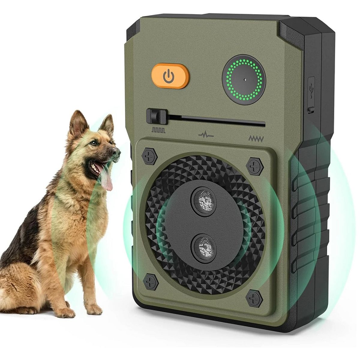 GENERICO - Dispositivo Antiladridos Perros Ultrasonico 15m Bat Recar