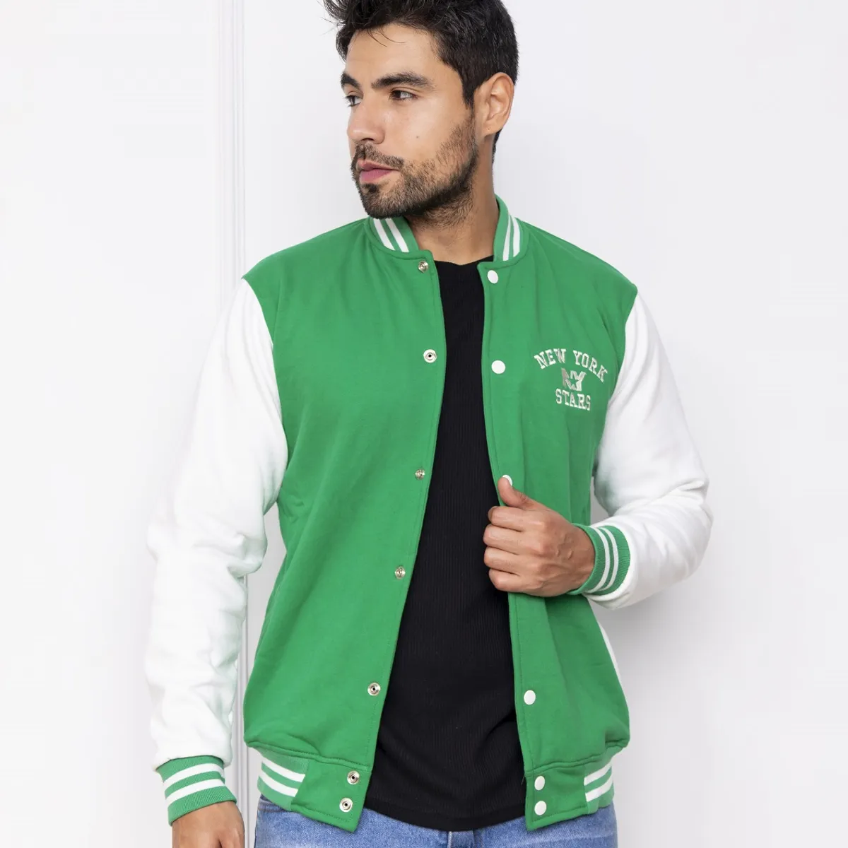 NEW YORK STARS - Casaca Hombre Beisbol - Verde Manzana NY