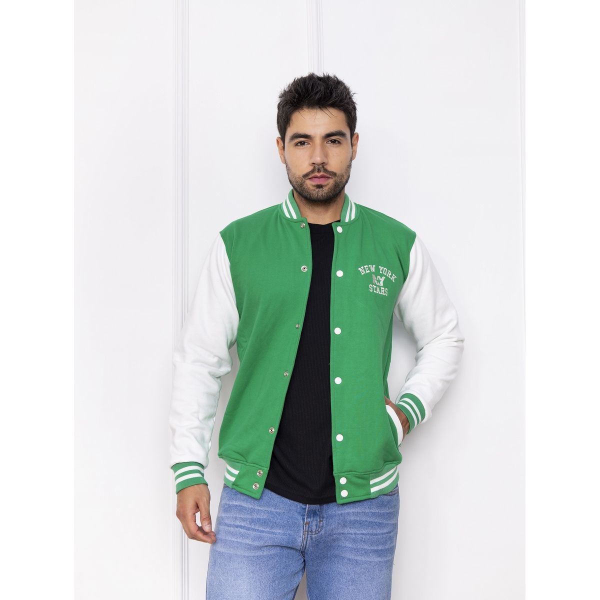 NEW YORK STARS - Casaca Hombre Beisbol - Verde Manzana NY