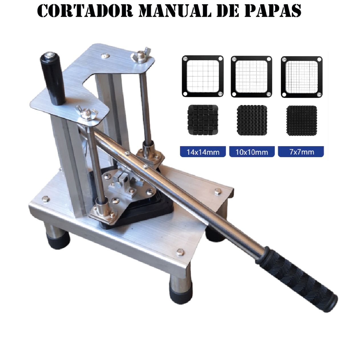 GENERICO - Cortador Manual De Papas Acero Inoxidable