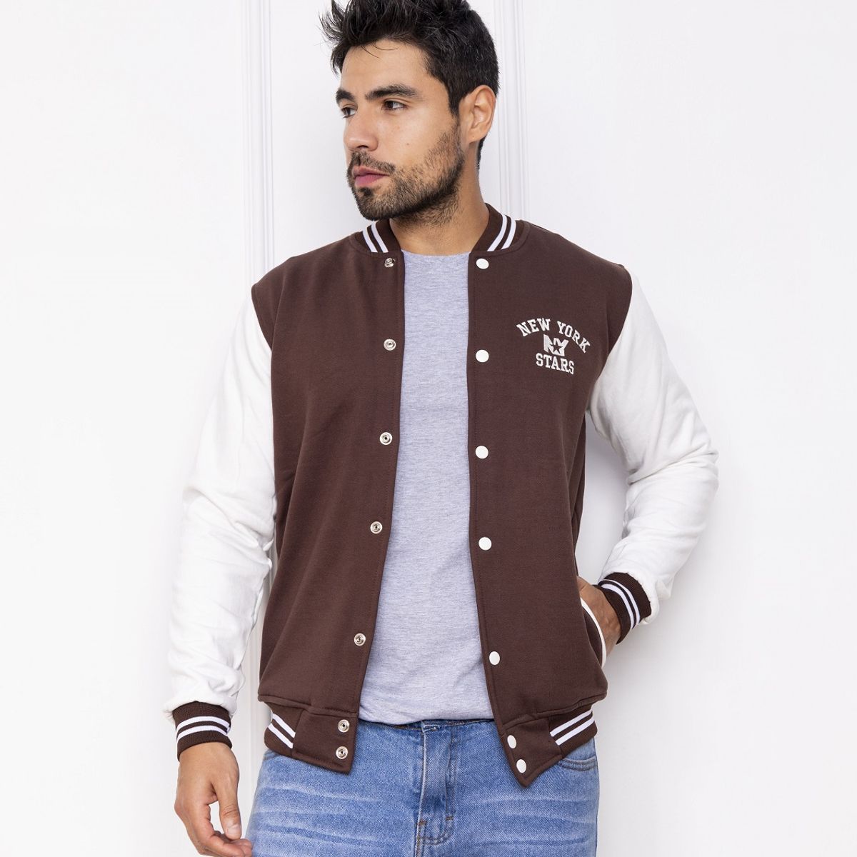 NEW YORK STARS - Casaca Hombre Beisbol - Marron- NY