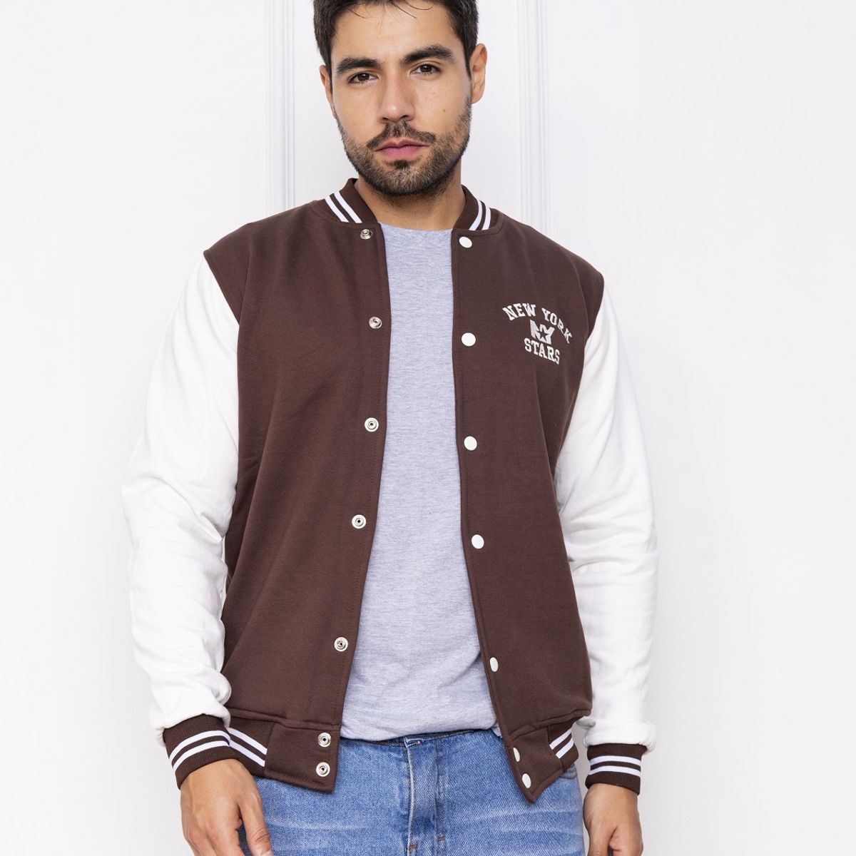 NEW YORK STARS - Casaca Hombre Beisbol - Marron- NY