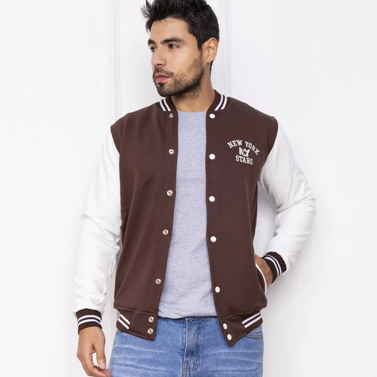 NEW YORK STARS - Casaca Hombre Beisbol - Marron- NY